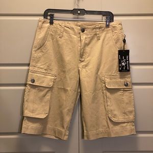 True Religion Khaki Cargo Shorts size 30